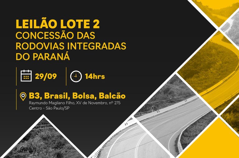 Lote 2 de Rodovias do Paraná vai a leilão nesta sexta-feira (29/9) — Agência Nacional de Transportes Terrestres
